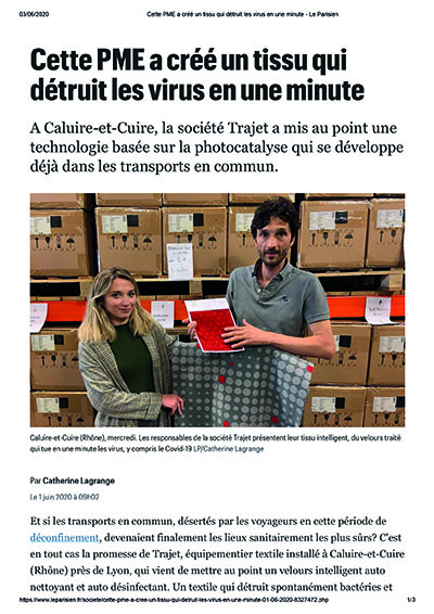 Article Le Parisien 01062020